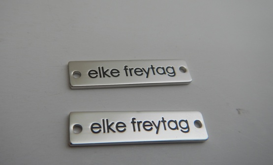 engraved metal logo/metal label