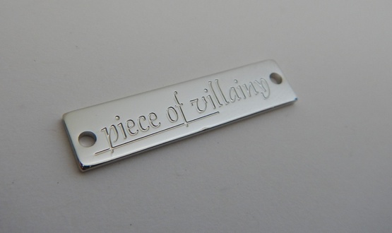 engraved metal logo/metal label