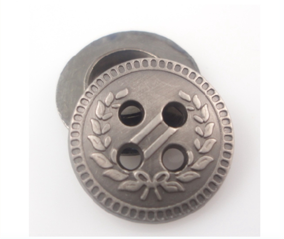 metal holes button